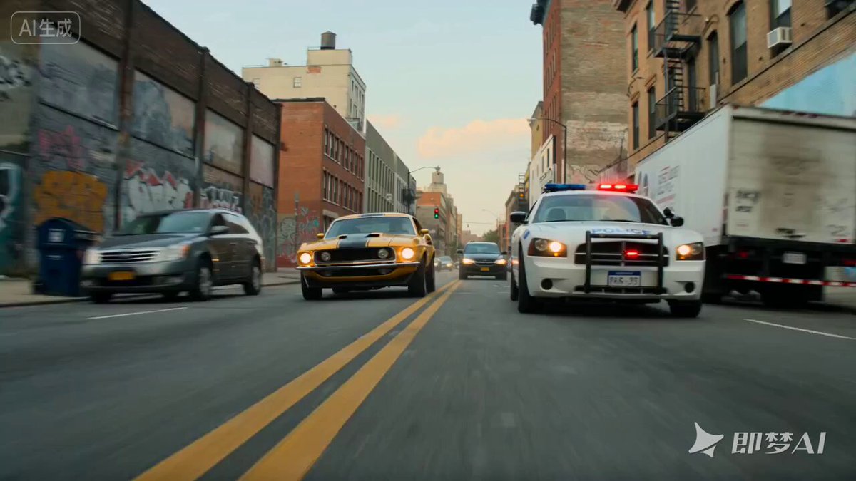 Car Chase with Transforming Robot