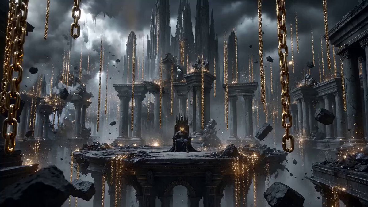 Dark Fantasy King on Obsidian Throne