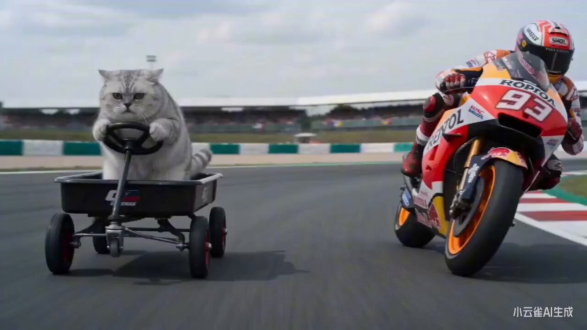 Kitten MotoGP Race Cinematic Prompt
