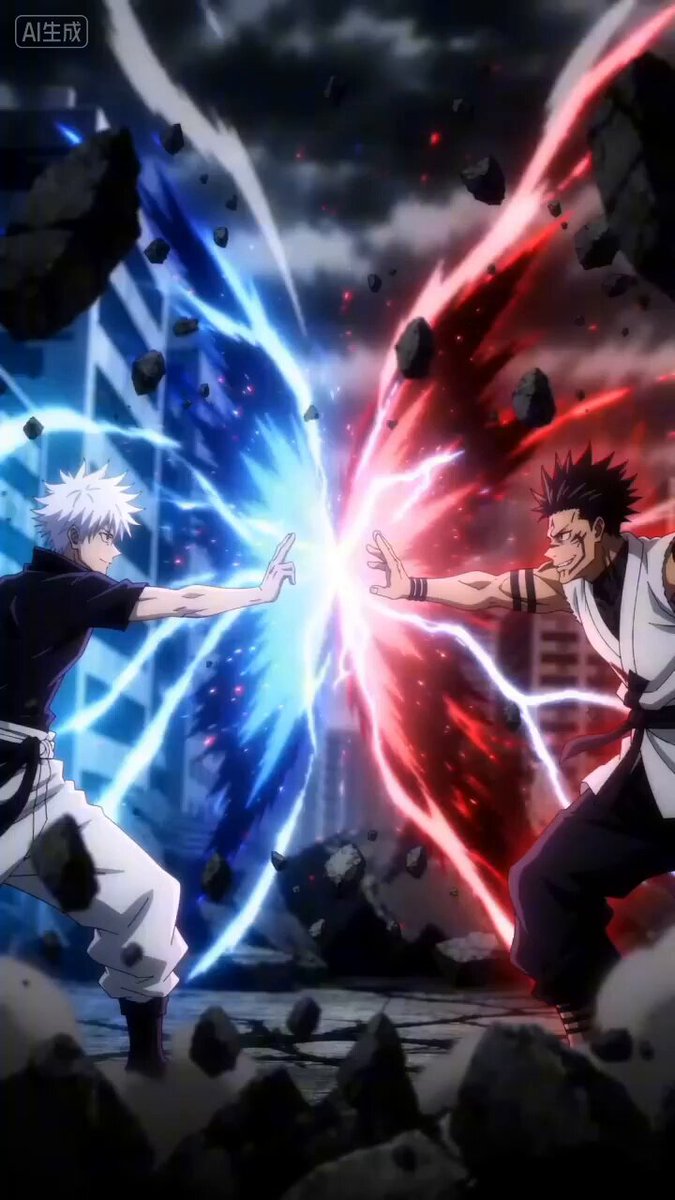 Gojo vs Sukuna Cinematic Battle Prompt