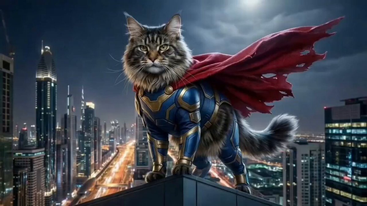 Photorealistic Superhero Cat Prompt