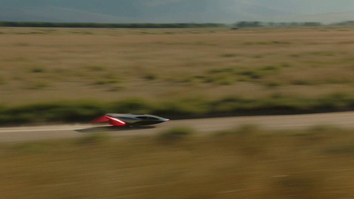 Futuristic Hovercraft on Savanna Hardpack