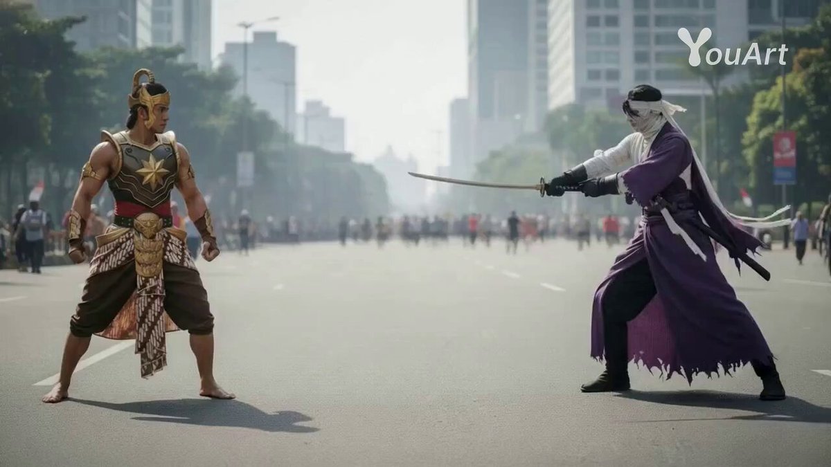 Cinematic Duel with Dynamic Camera Movement