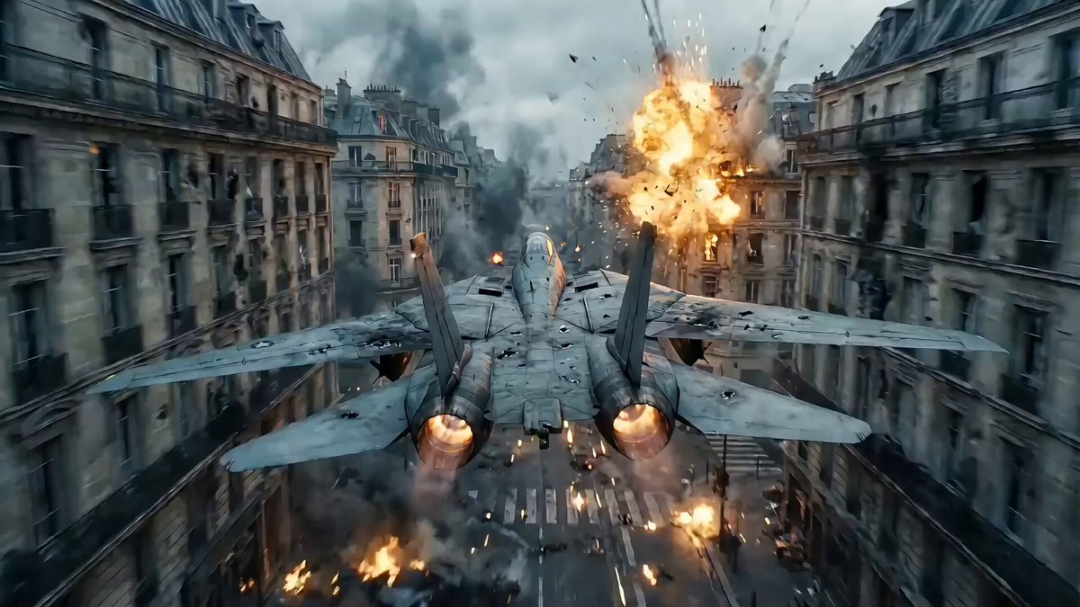 Hollywood Blockbuster Transformer Scene Prompt (Paris to Shanghai)