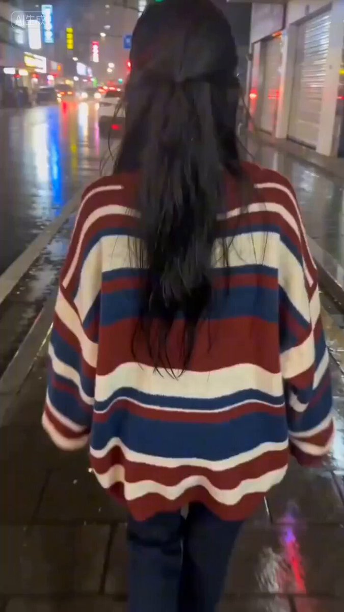 Shaky POV Vlog Prompt: Innocent and Seductive Girl on Wet Street