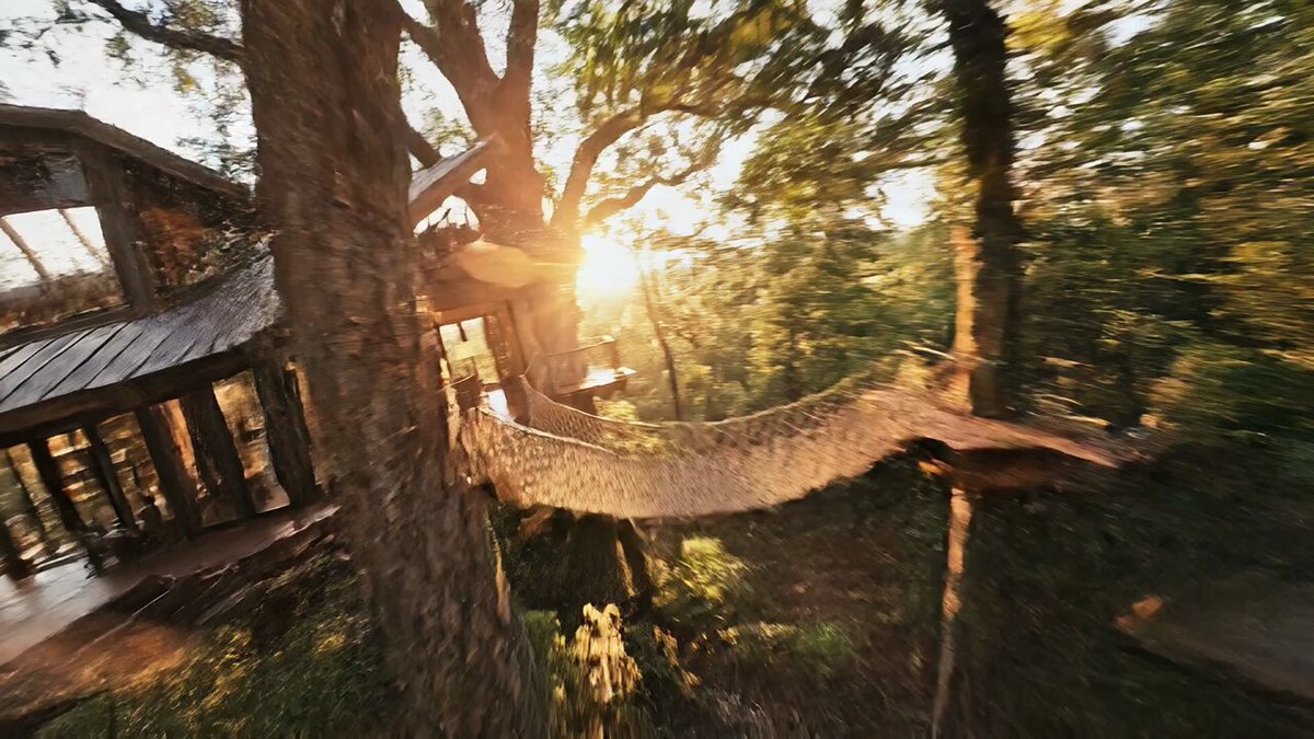 FPV Cinematic Flight Through a Hyper-Realistic Treehouse