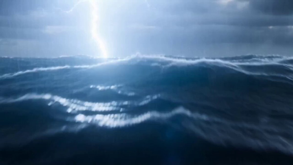 Colossal Feline Titan Rising from the Ocean