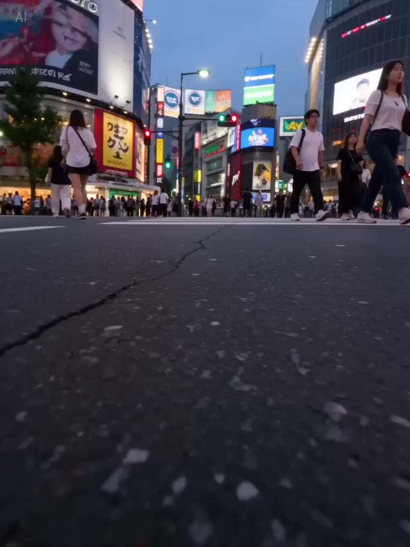 Cinematic Shibuya Sprint Sequence Prompt
